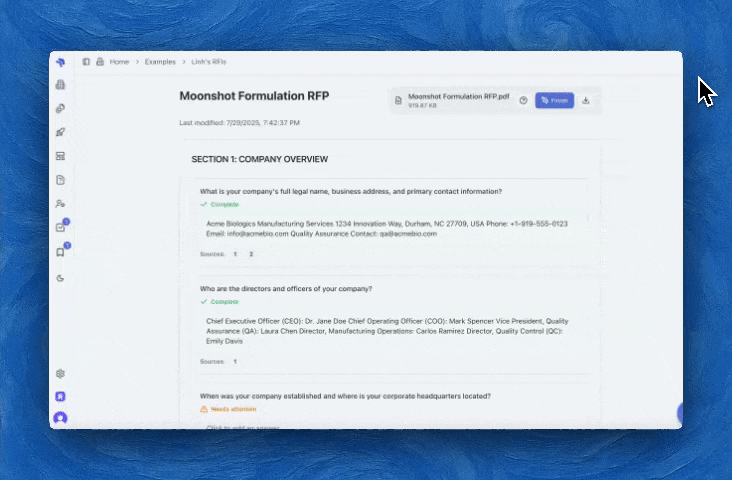 RFP Generator Workflow Demo